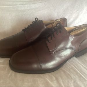DINO MONTI ALLENs - cap toe oxfords, mens, burgundy, size 12 /1/2 EEE